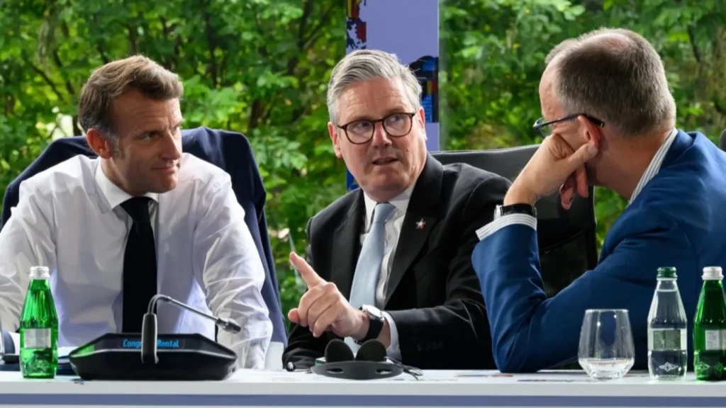 Macron Starmer i Merz