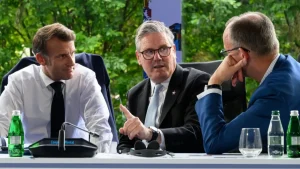Macron Starmer i Merz