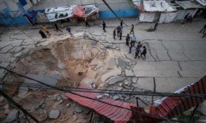 krater Evropska bolnica Gaza